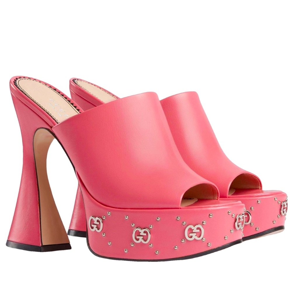Gucci
115mm Janaya Platform Leather Slide Sandals